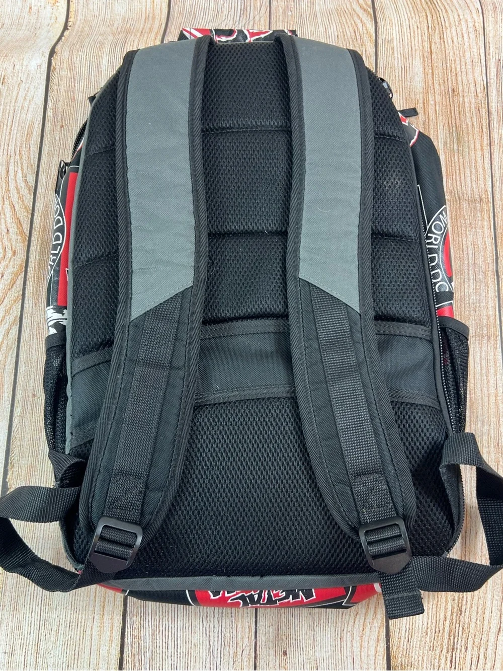 Metal Mulisha Y2K Black Grey Red Skull Logo Backpack Bag